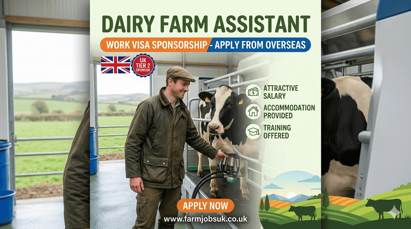 Dairy Farm Assistant – Job Vacancy | Northern Ireland |